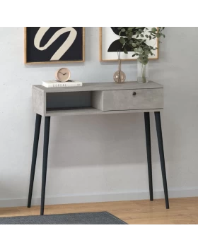 Napoli Megapap melamine console in retro grey color 90x29x88cm.