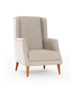 Seren Megapap fabric armchair in cream color 70x75x105cm.