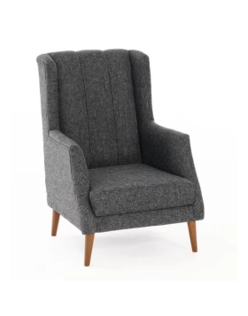 Seren Megapap fabric armchair in anthracite color 70x75x105cm.