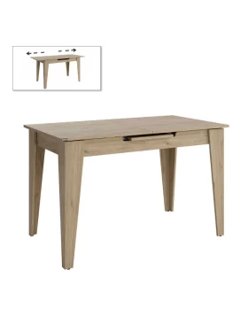 Trendline Megapap melamine extendable table in oak color 120/150x70x75cm.