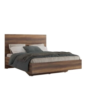 Oryana Megapap melamine bed in walnut color 160x200cm.