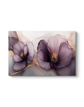 Purple Peonies Megapap painting on canvas digital printing 100x70x3cm.