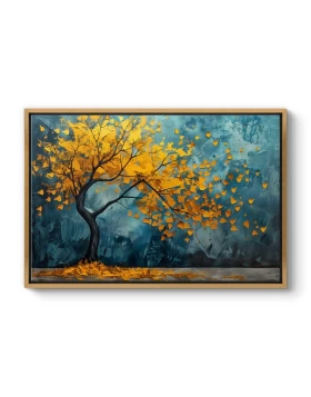 Windblown Tree Megapap painting on canvas digital printing with frame 140x100x3cm.