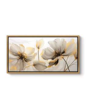 Ethereal Blossom Megapap painting on canvas digital printing with frame 120x60x3cm.