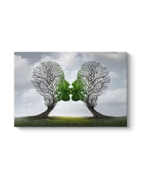 Trees Growing With Love Megapap painting on canvas digital printing 100x70x3cm.