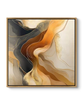 Sand and Wind Abstract Megapap painting on canvas digital printing with frame 100x100x3cm.