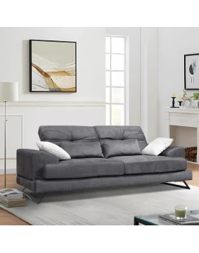 Frido Megapap fabric two seater couch in anthracite color 185x92x79cm.