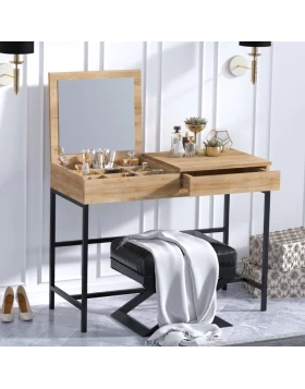 Linda Megapap melamine dressing table in oak color 100x45x74cm.