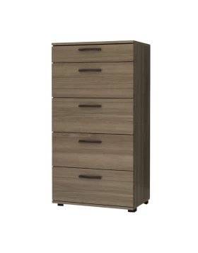 Helia Megapap melamine dresser in walnut color 60x44x108cm.