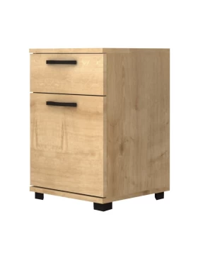 Veto Megapap melamine night stand in oak color 40x39x57cm.