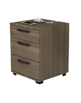 Roco Megapap melamine night stand in walnut color 40x39x57cm.