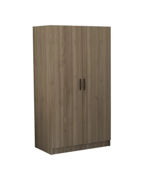 Victoria Megapap two doors melamine wardrobe in walnut color 100x60x181cm.