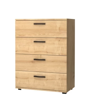 Velika Megapap melamine dresser in oak color 73x44x96cm.