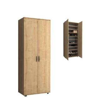 Eric Megapap melamine wardrobe - shoe rack oak color 76x36x187cm.