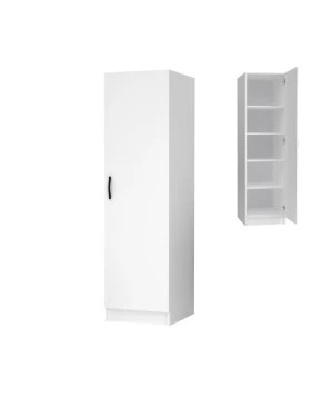 Victoria Megapap melamine wardrobe in white color 50x60x181cm.