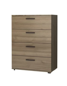 Velika Megapap melamine dresser in walnut color 73x44x96cm.