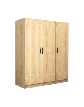 Victoria Megapap three doors melamine wardrobe in oak color 150x60x181cm