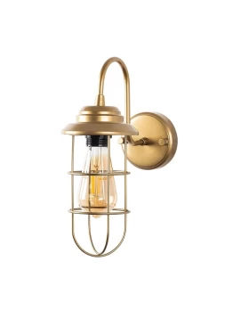 Vole Megapap E27 wall lamp in gold color 10x12x32cm.