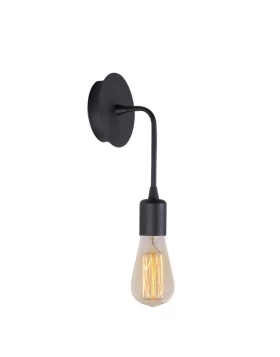 Aden Megapap E27 wall lamp in black color 6x12x27cm.