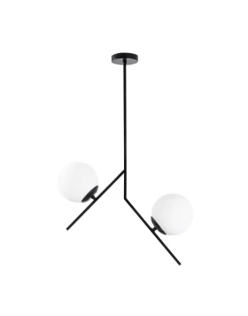 Tima Megapap E27 metallic ceiling lamp in black color 43x15x74cm.