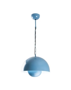 Neptun Megapap  E27 metallic ceiling lamp in light blue color Ø30x70cm.