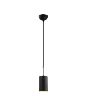 Kem Megapap E27 metallic ceiling lamp in black color Ø9x124cm.