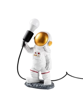 Astronaut Megapap polyester table lamp in white color 20x15x32cm.