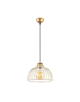 Treiso Megapap  E27 metallic ceiling lamp in gold color Ø28x126cm.