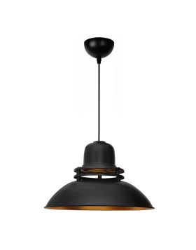 Gerek Megapap  E27 metallic ceiling lamp in black color Ø34,5x100cm.