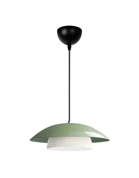 Eliora Megapap  E27 metallic ceiling lamp in mint green color Ø36x100cm.