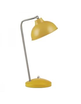 Travis Megapap E14 metal table lamp in yellow color 16.5x11x42cm.