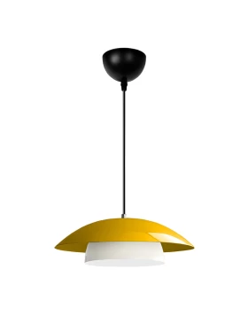 Eliora Megapap  E27 metallic ceiling lamp in yellow color Ø36x100cm.