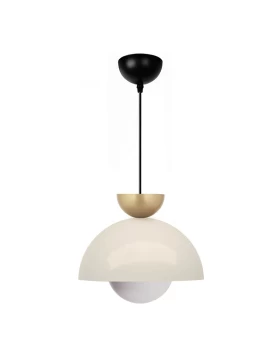 Marilia Megapap  E27 metallic ceiling lamp in white color Ø25x115cm.