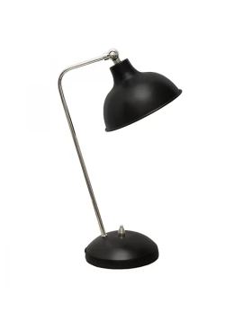 Travis Megapap E14 metal table lamp in black color 16.5x11x42cm.