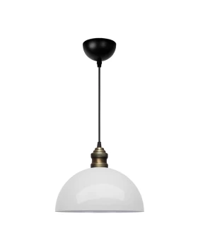 Tomas Megapap  E27 metallic ceiling lamp in white color Ø25x100cm.