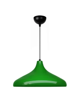 Lela Megapap  E27 metallic ceiling lamp in green color Ø31x100cm.