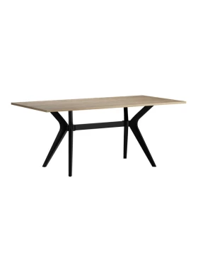 Luna Megapap melamine dining table in florida oak color 181x90x75cm.