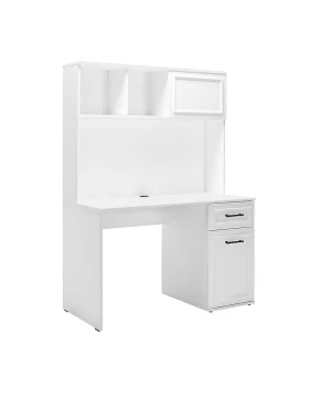 Country Megapap melamine study desk in white color 120x60x167cm.