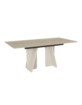 Sevilla Megapap melamine dining table in sandstone - travertine color 180x90x75cm.