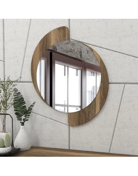 Sevilla Megapap melamine mirror in walnut color 59.2x2.2x69cm.