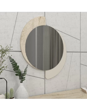 Sevilla Megapap melamine mirror in sandstone - travertine color 59.2x2.2x69cm.