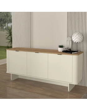 Μπουφές Bohema Megapap χρώμα ivory - sepet oak 180x47x76,6εκ.